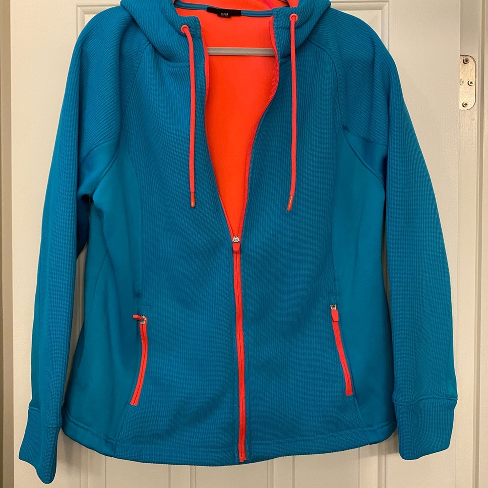 Swiss Tech Waffle Knit Fleece Jacket Size XL 16-18